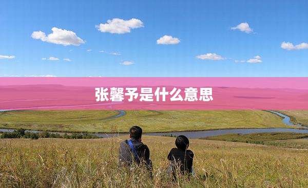 张馨予是什么意思