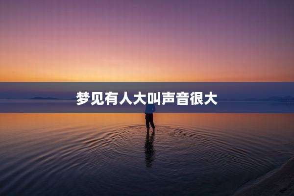 梦见有人大叫声音很大
