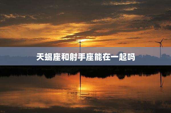 天蝎座和射手座能在一起吗