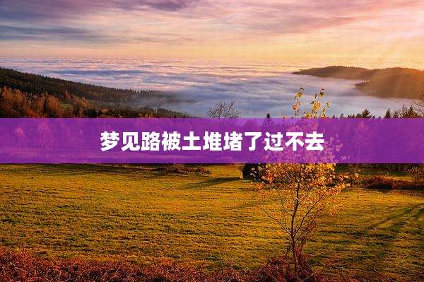 梦见路被土堆堵了过不去