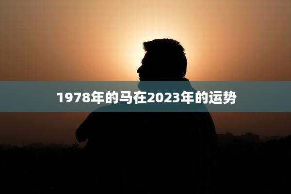 1978年的马在2023年的运势
