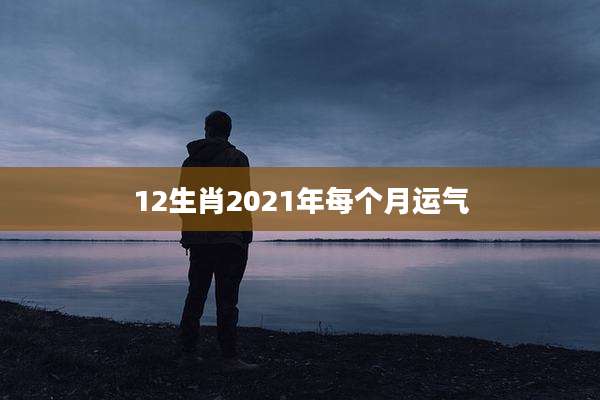 12生肖2021年每个月运气