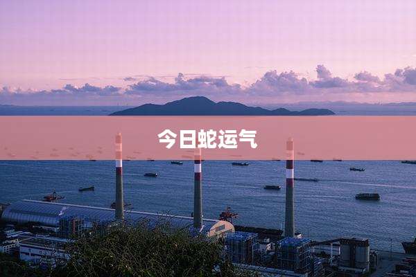 今日蛇运气