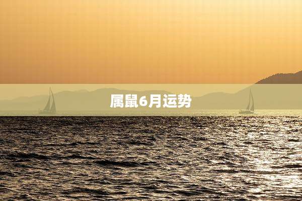 属鼠6月运势