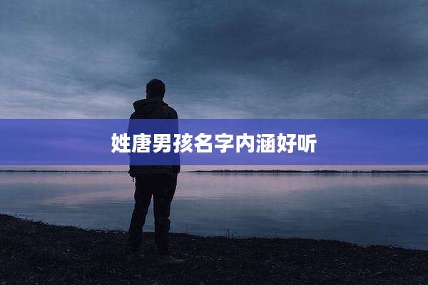 姓唐男孩名字内涵好听