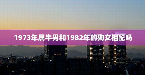 1973年属牛男和1982年的狗女相配吗