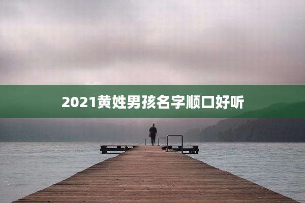 2021黄姓男孩名字顺口好听