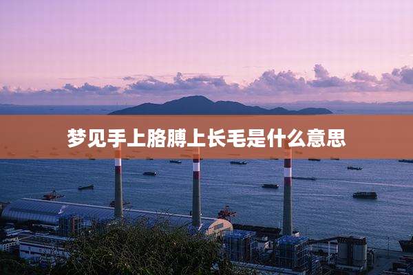 梦见手上胳膊上长毛是什么意思