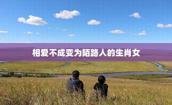 相爱不成变为陌路人的生肖女