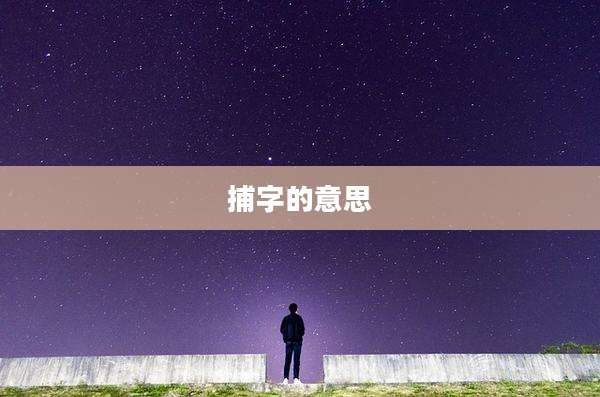 捕字的意思