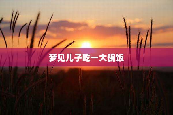 梦见儿子吃一大碗饭