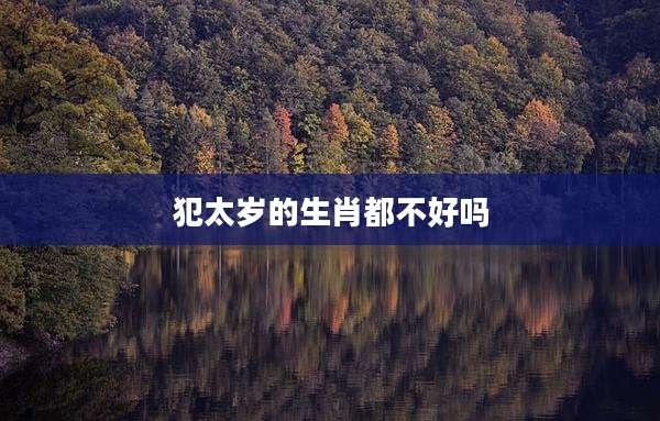 犯太岁的生肖都不好吗