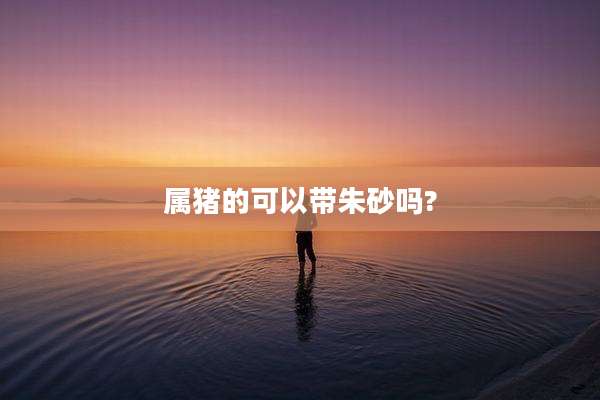 属猪的可以带朱砂吗?