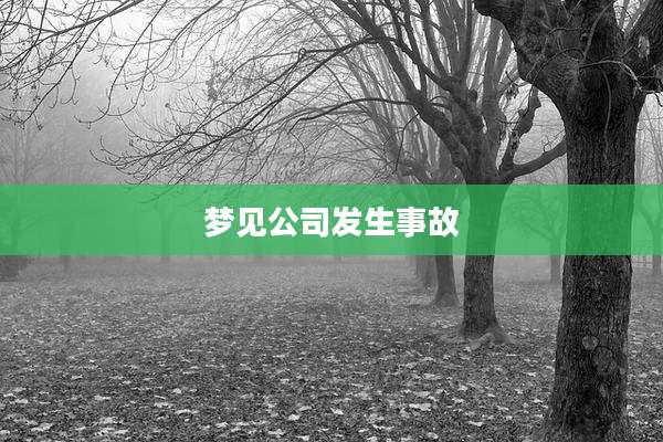 梦见公司发生事故