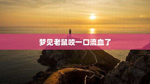 梦见老鼠咬一口流血了