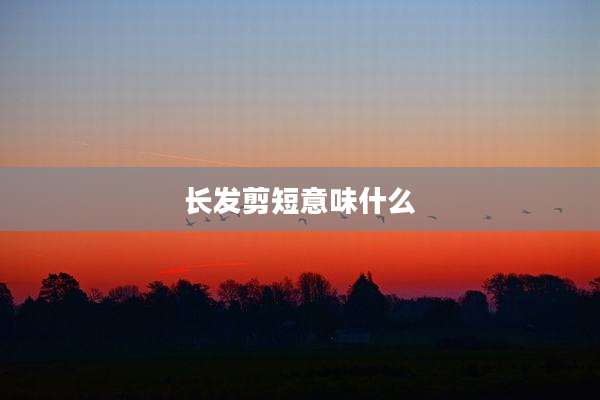 长发剪短意味什么