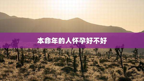 本命年的人怀孕好不好