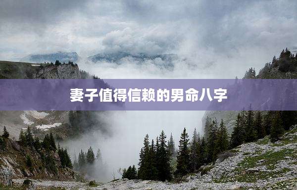 妻子值得信赖的男命八字