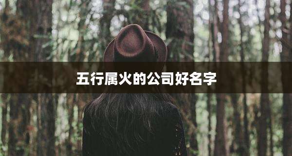 五行属火的公司好名字