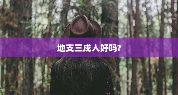 地支三戍人好吗?