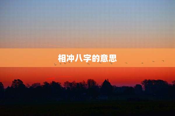 相冲八字的意思