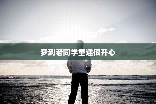 梦到老同学重逢很开心