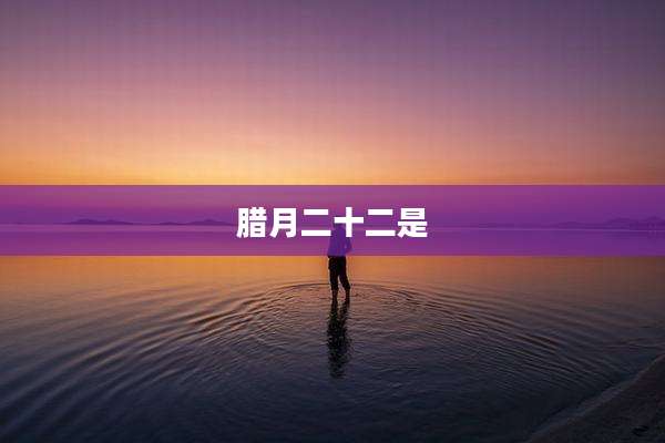 腊月二十二是