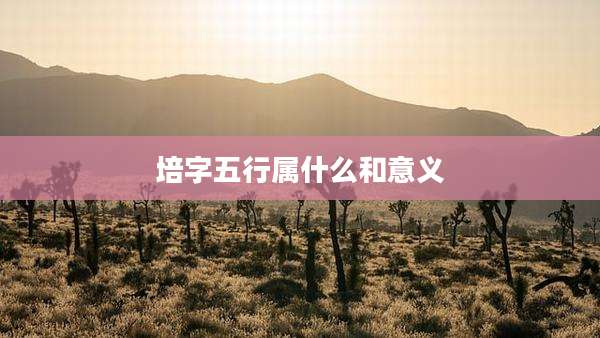 培字五行属什么和意义