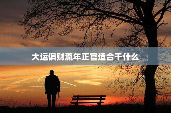 大运偏财流年正官适合干什么