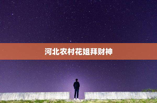 河北农村花姐拜财神