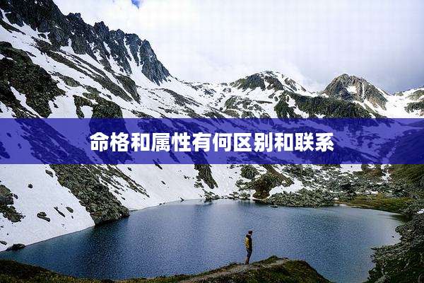 命格和属性有何区别和联系