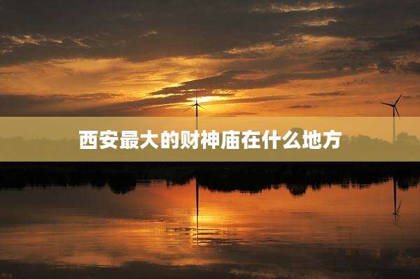 西安最大的财神庙在什么地方