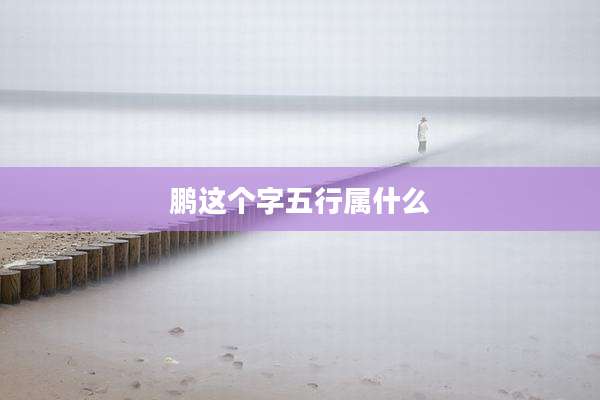 鹏这个字五行属什么