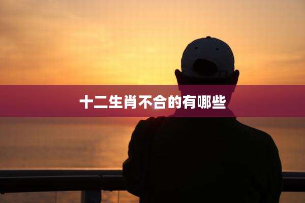 十二生肖不合的有哪些