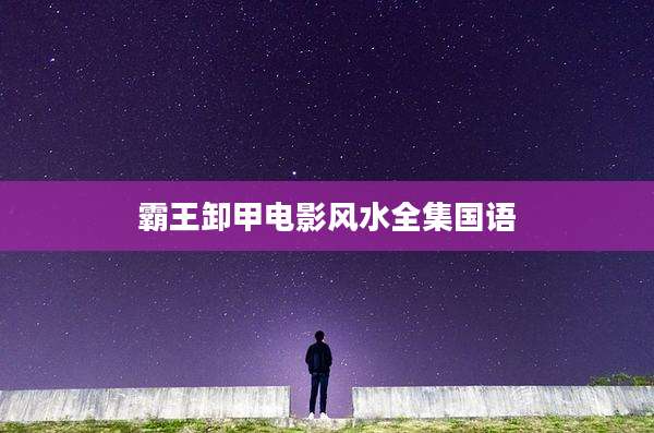 霸王卸甲电影风水全集国语