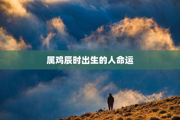 属鸡辰时出生的人命运