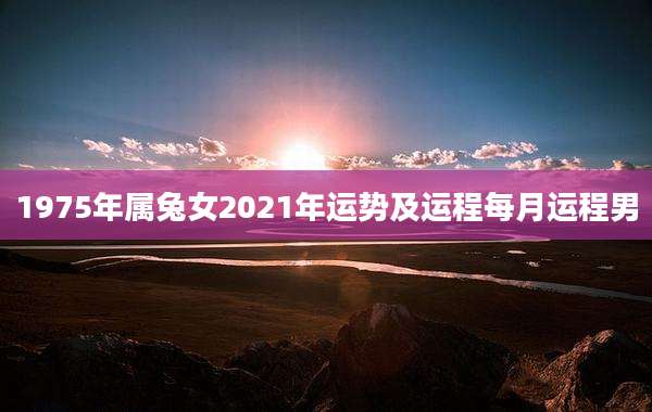 1975年属兔女2021年运势及运程每月运程男