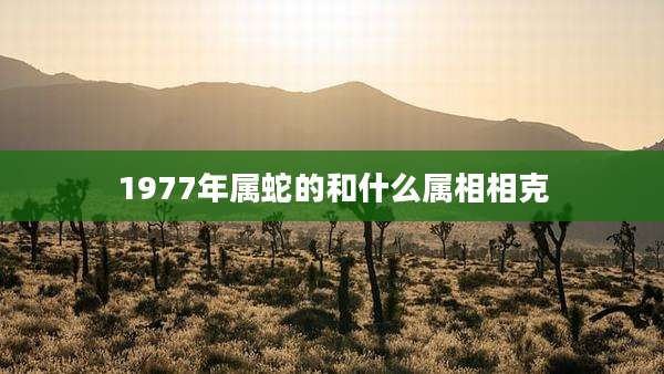 1977年属蛇的和什么属相相克