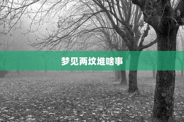 梦见两坟堆啥事