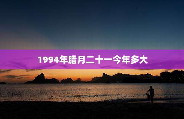 1994年腊月二十一今年多大