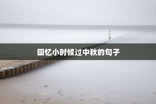回忆小时候过中秋的句子