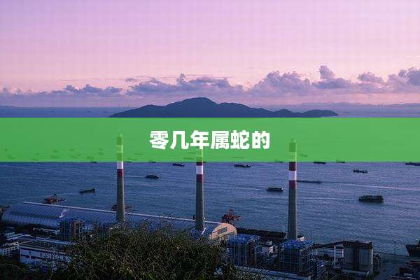 零几年属蛇的