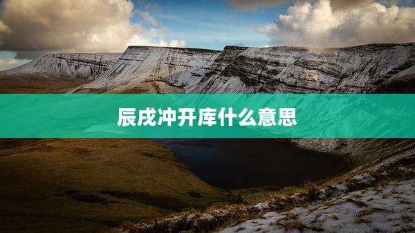 辰戌冲开库什么意思