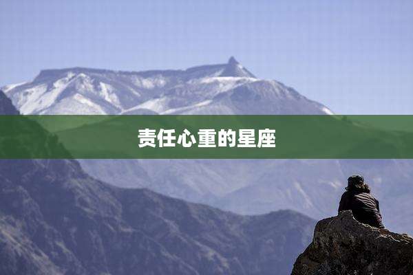 责任心重的星座