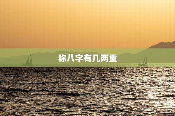称八字有几两重