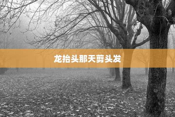龙抬头那天剪头发