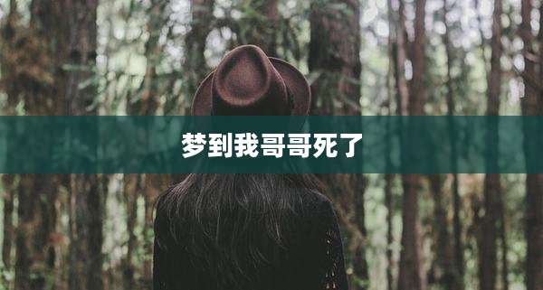 梦到我哥哥死了