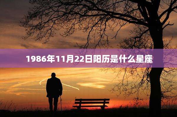 1986年11月22日阳历是什么星座