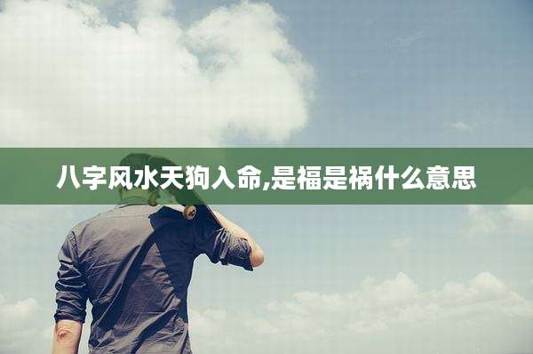 八字风水天狗入命,是福是祸什么意思