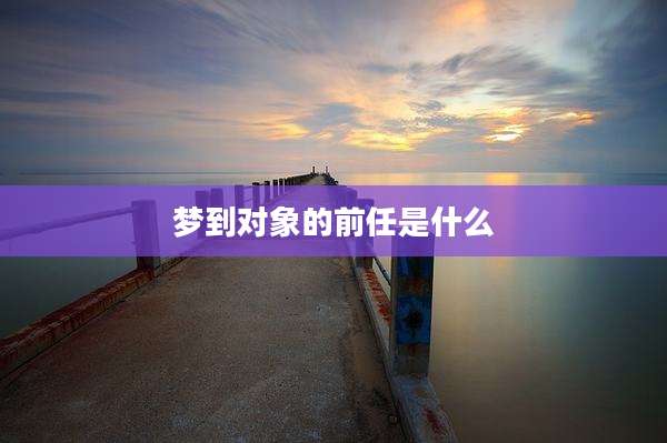梦到对象的前任是什么